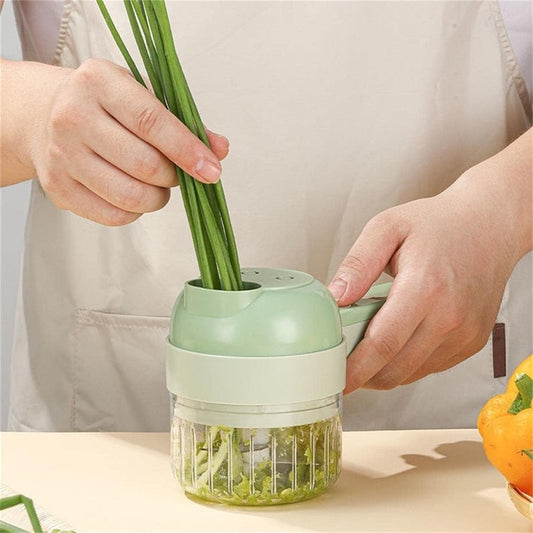 4 in 1 Portable Electric Vegetable Cutter Set
